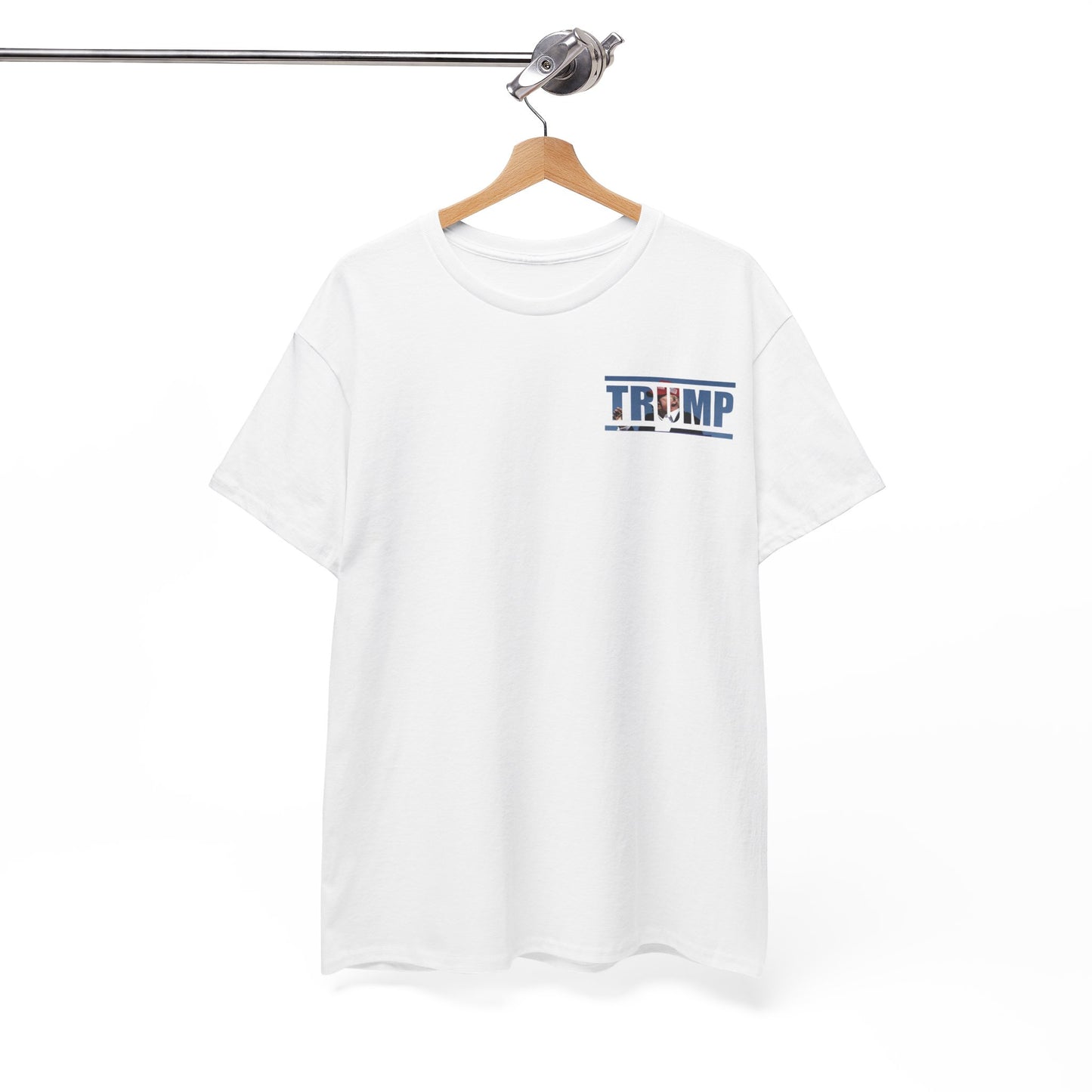 "Trump Heroic Resilience T-Shirt – Bold Symbol of Strength, Courage, and Determination"